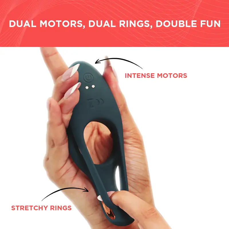 Skore Tremor Dual Motor Vibrating Ring with Ball Strap - Master