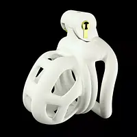 White Guardian Nub Resin Chastity Cage - Master