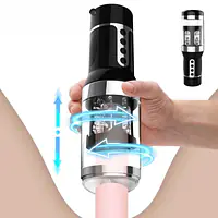 Moan Master 3-in-1 Vibrating, Thrusting & Rotating Male Masturbator with Girl Voice Earphones - Master
