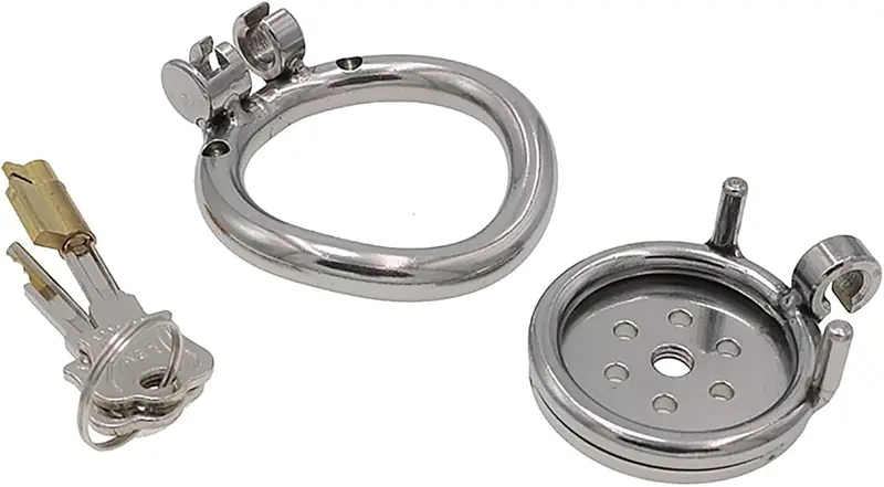 Flat Guard Stainless Steel Chastity Cage with Removable Urethral Tube & Secure Lock - Master