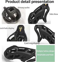 Cobra Guard X5 Resin Chastity Device Standard Size with 4 Base Rings & 5 Padlocks - Master