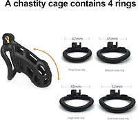 Cobra Guard X5 Resin Chastity Device Standard Size with 4 Base Rings & 5 Padlocks - Master