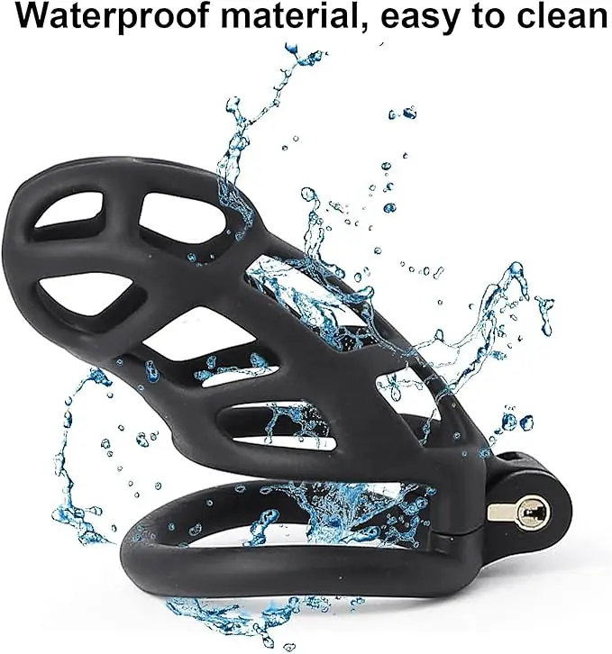 Cobra Guard X5 Resin Chastity Device Standard Size with 4 Base Rings & 5 Padlocks - Master