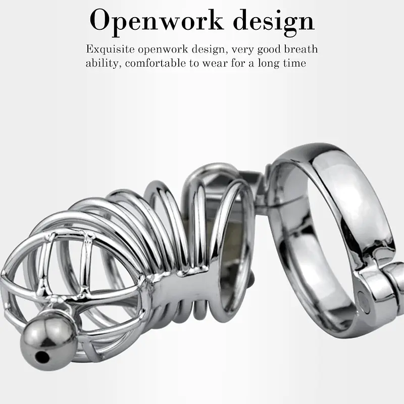 Void Lock Prime Advanced Stainless Chastity Cage with Hollow Urethral Insert - Master