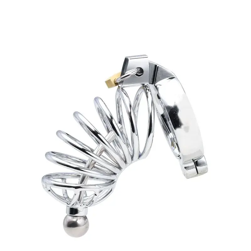 Void Lock Prime Advanced Stainless Chastity Cage with Hollow Urethral Insert - Master