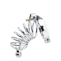 Void Lock Prime Advanced Stainless Chastity Cage with Hollow Urethral Insert - Master