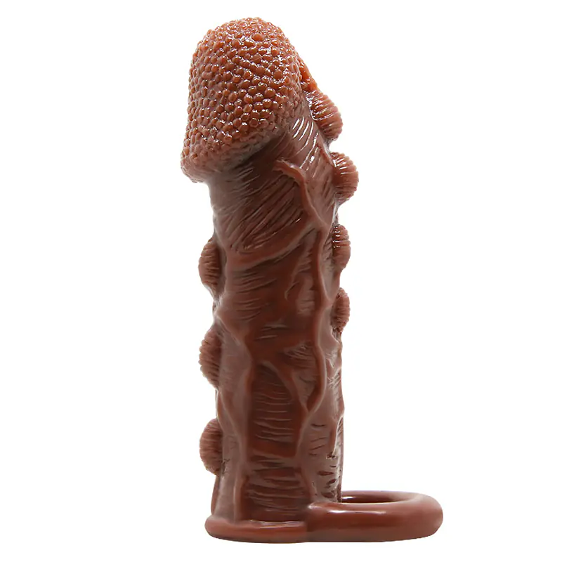 Balie Intensity Brown Studded Penis Sleeve – 5.5 Inches - Master