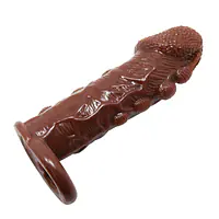 Balie Intensity Brown Studded Penis Sleeve – 5.5 Inches - Master