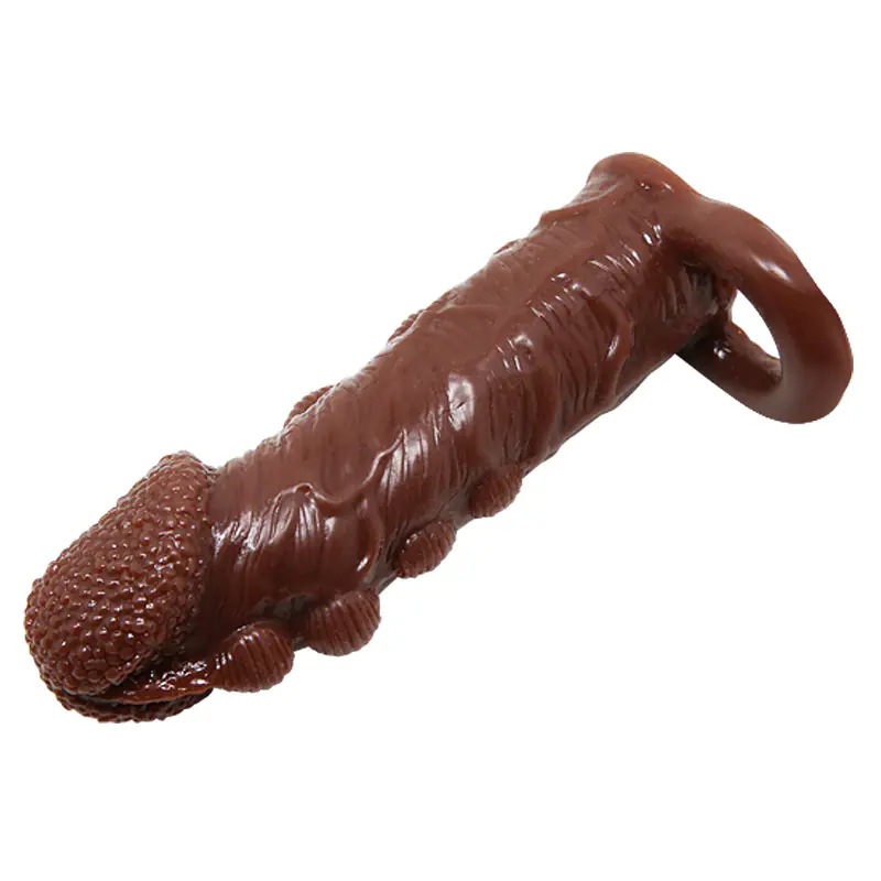 Balie Intensity Brown Studded Penis Sleeve – 5.5 Inches - Master
