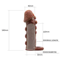 Balie Intensity Brown Studded Penis Sleeve – 5.5 Inches - Master