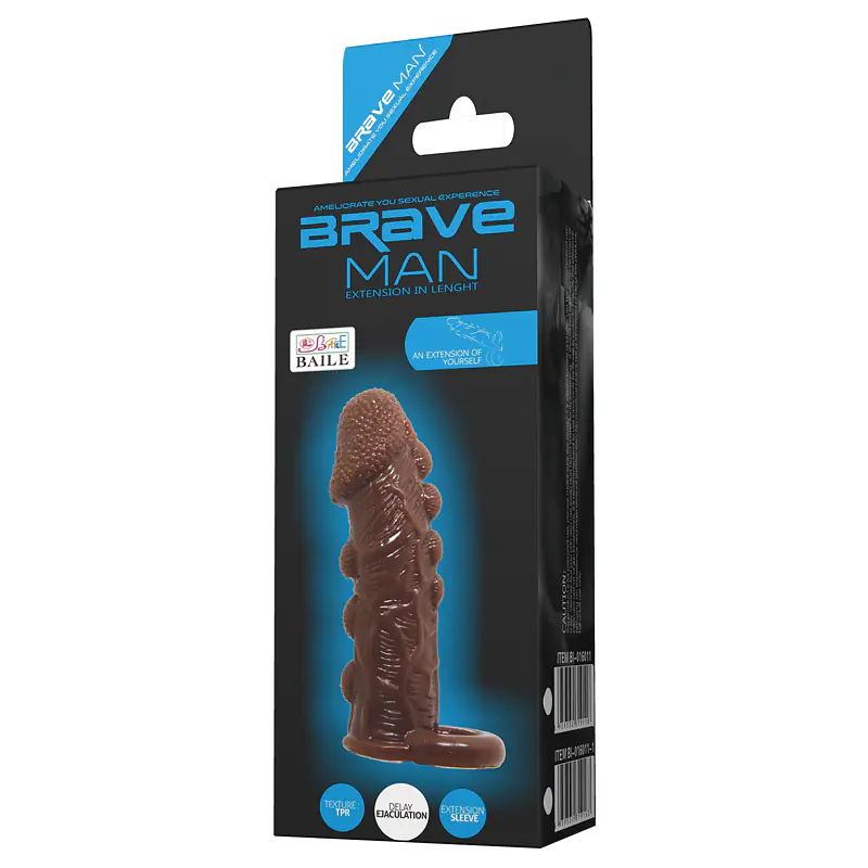 Balie Intensity Brown Studded Penis Sleeve – 5.5 Inches - Master