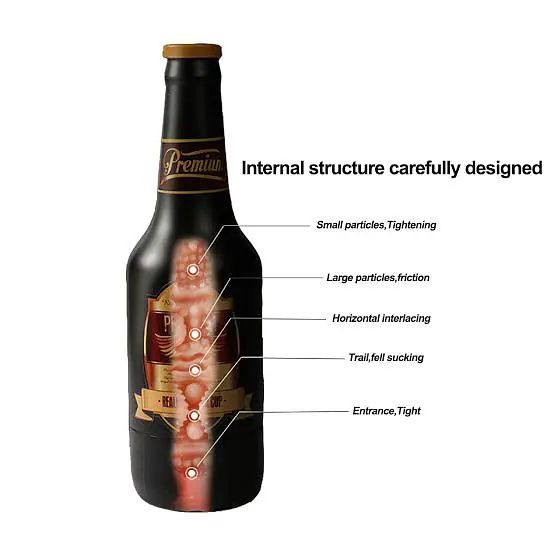 Beer bottle masturbation cup real vagina pussy - Master