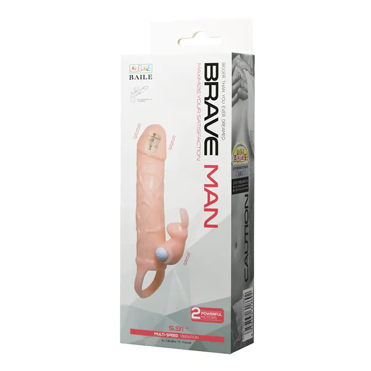 Brave Man Penis Sleeve With Multi-speed Bullet Vibrator - Master