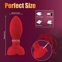 Blossom Vibe 10 Vibrating & Rotating Modes Butt Plug with Remote Control - Master