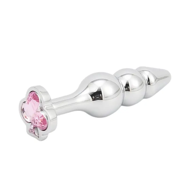 Club Gem Three-Bead Metal Butt Plug - Master