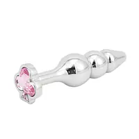 Club Gem Three-Bead Metal Butt Plug - Master