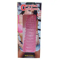 Silicone Crystal Reusable Condom  for Men with Dotted Texture and Free Lubricant Pack of 2 - Master