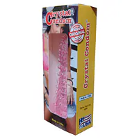 Silicone Crystal Reusable Condom  for Men with Dotted Texture and Free Lubricant Pack of 2 - Master