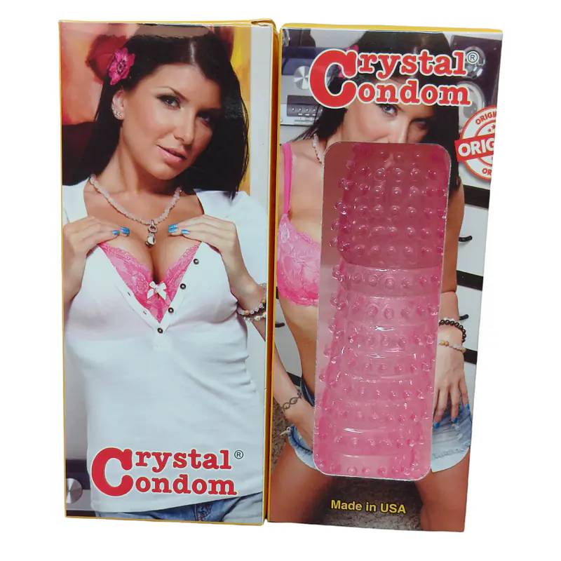 Silicone Crystal Reusable Condom  for Men with Dotted Texture and Free Lubricant Pack of 2 - Master