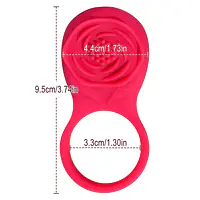 Red Vibe App-Controlled Ejaculation Delay & Nipple and Clit Stimulator Vibrating Ring - Master