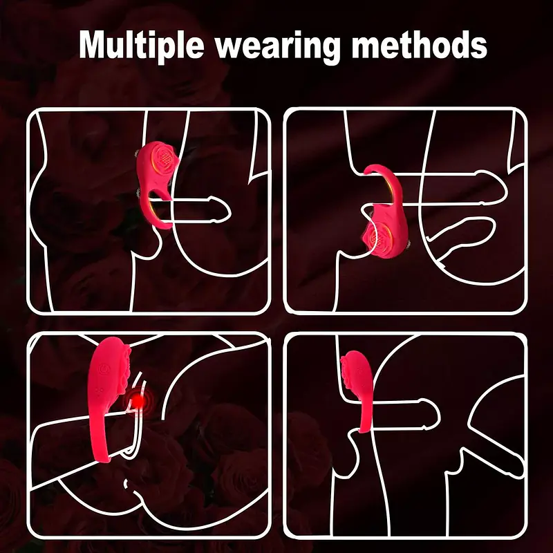 Red Vibe App-Controlled Ejaculation Delay & Nipple and Clit Stimulator Vibrating Ring - Master