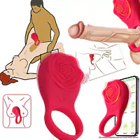 Red Vibe App-Controlled Ejaculation Delay & Nipple and Clit Stimulator Vibrating Ring - Master