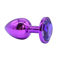 Purple Jewel Stainless Steel Butt Plug - Master