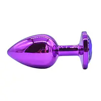 Purple Jewel Stainless Steel Butt Plug - Master