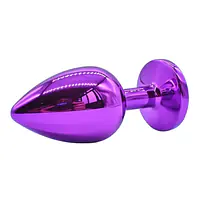 Purple Jewel Stainless Steel Butt Plug - Master