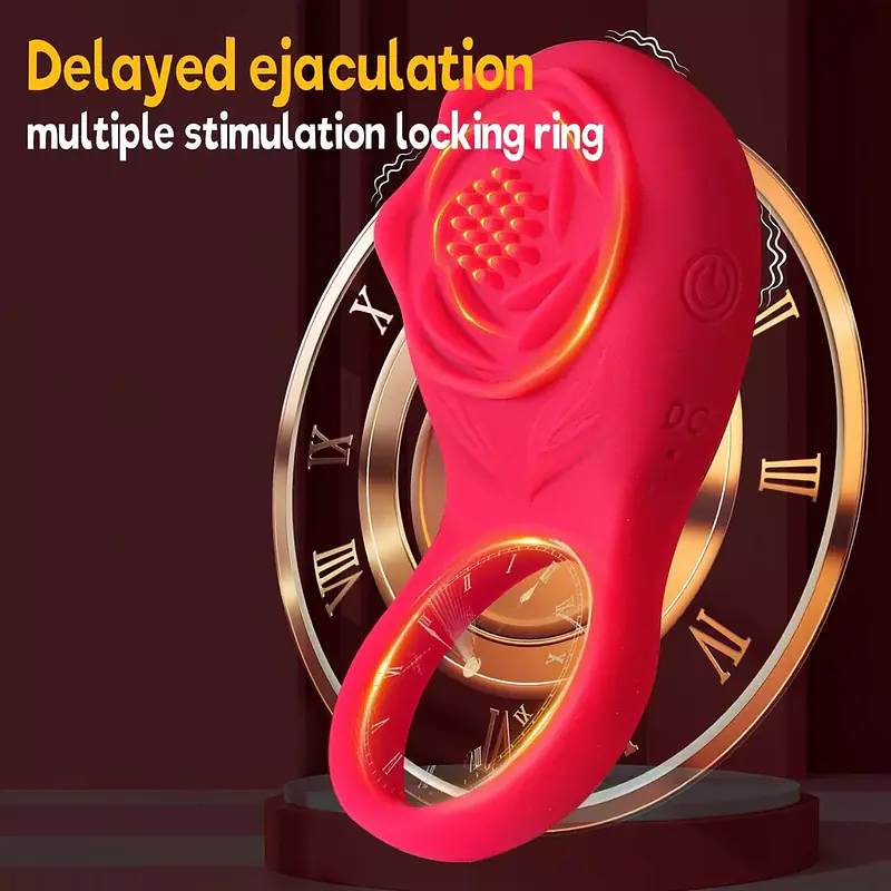 Red Vibe App-Controlled Ejaculation Delay & Nipple and Clit Stimulator Vibrating Ring - Master