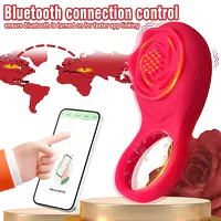 Red Vibe App-Controlled Ejaculation Delay & Nipple and Clit Stimulator Vibrating Ring - Master