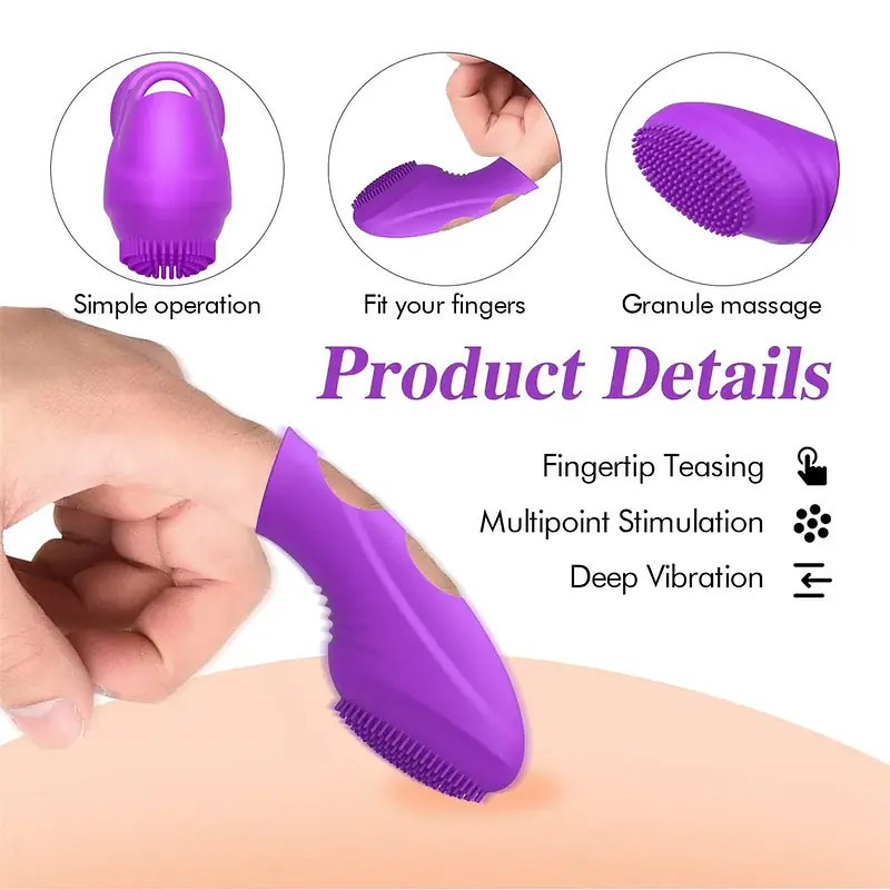 Intense Touch Ribbed clitoral Finger Vibrator - Master