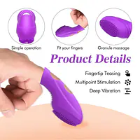Intense Touch Ribbed clitoral Finger Vibrator - Master