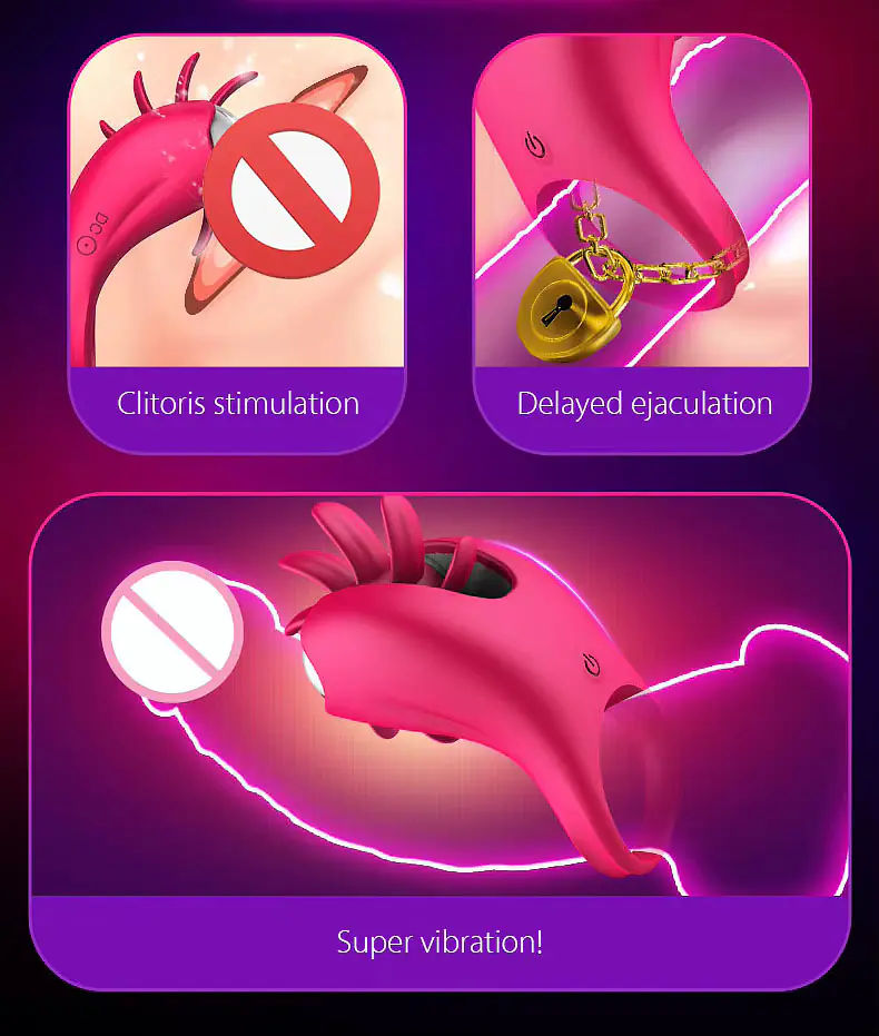 Pulse Lick 10 Mode Rotating Tongue and Vibrating Ring - Master