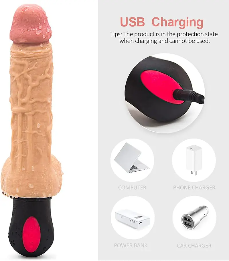 My Pleasure Bendable Heating Dildo With 12 Vibration Modes - Master