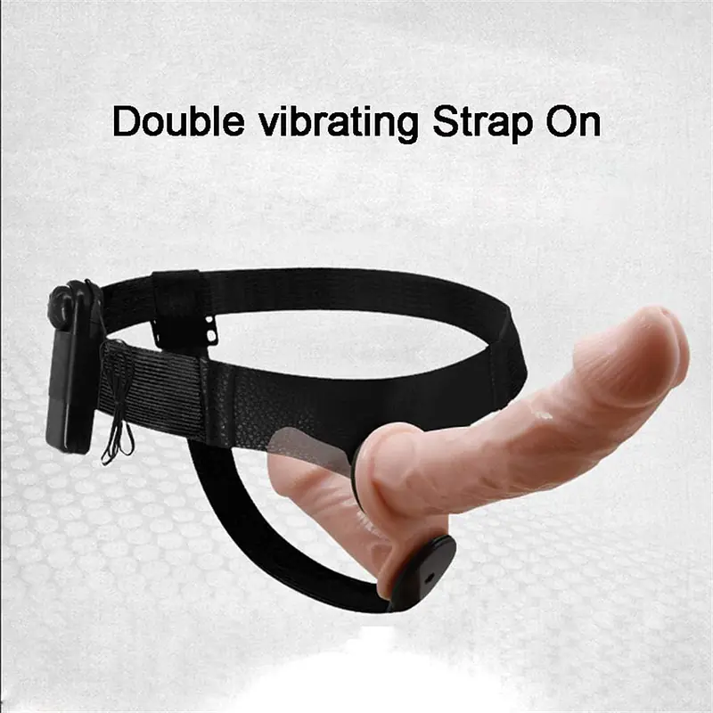 Duo Delight Vibrating Strap-On Double Dildo Vibrator for Couples - Master