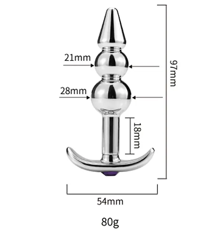Nautical Pleasure 3-Beads Butt Plug - Master