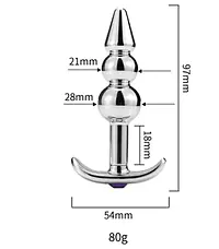 Nautical Pleasure 3-Beads Butt Plug - Master