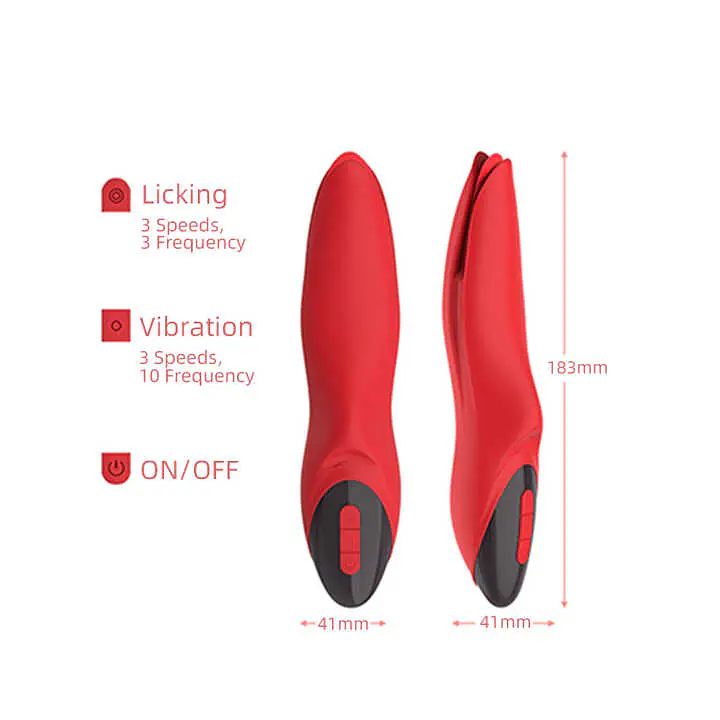 Red Lick Tongue Vibrator - Master