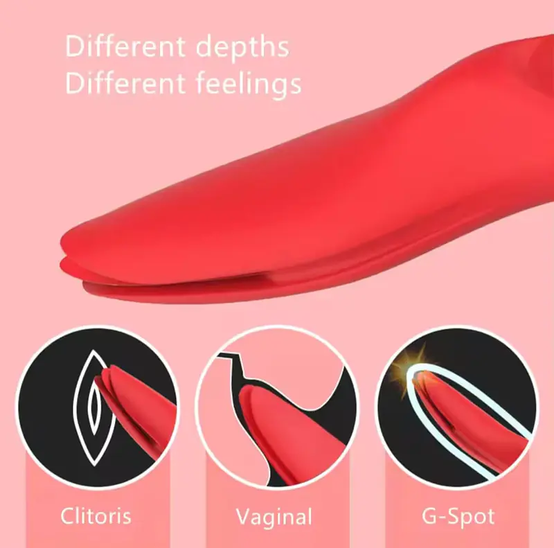 Red Lick Tongue Vibrator - Master