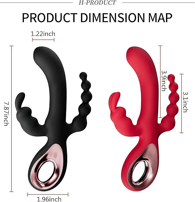 Tri Pleasure 3-in-1 Rabbit G-Spot Vibrator 10 modes - Master