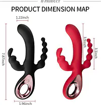 Tri Pleasure 3-in-1 Rabbit G-Spot Vibrator 10 modes - Master