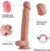 Mypleasure 10 inch Realistic Dildo With Suction cup Dong with balls - Master
