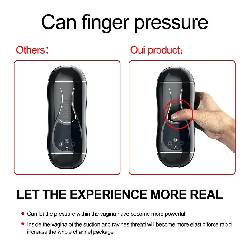 PleasureSync Dual Sensation Hands Free Vibrating Mouth & Vagina Masturbator with Girl Voice - Master