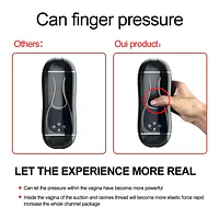 PleasureSync Dual Sensation Hands Free Vibrating Mouth & Vagina Masturbator with Girl Voice - Master