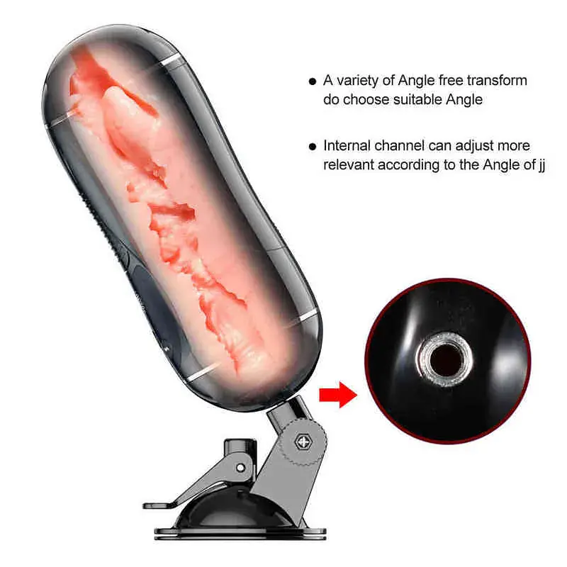 PleasureSync Dual Sensation Hands Free Vibrating Mouth & Vagina Masturbator with Girl Voice - Master