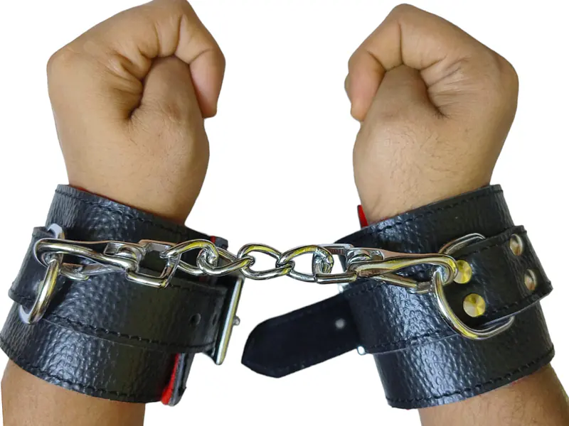Midnight Leather Handcuff & Leg Cuff Set - Master