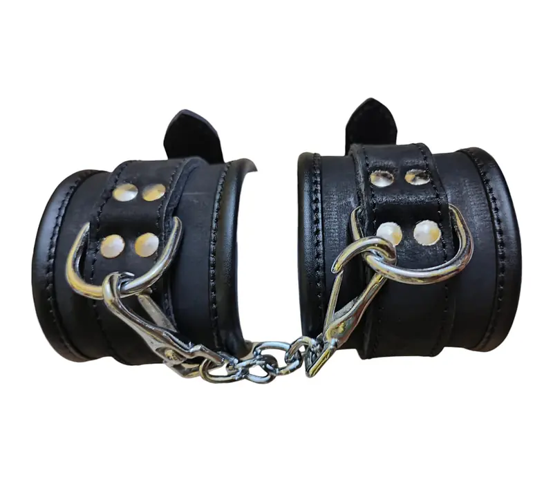 Shadowed Leather Handcuff Pair - Master