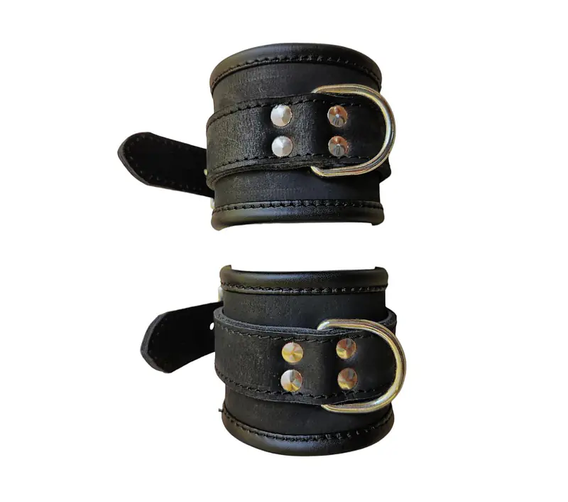 Shadowed Leather Handcuff Pair - Master