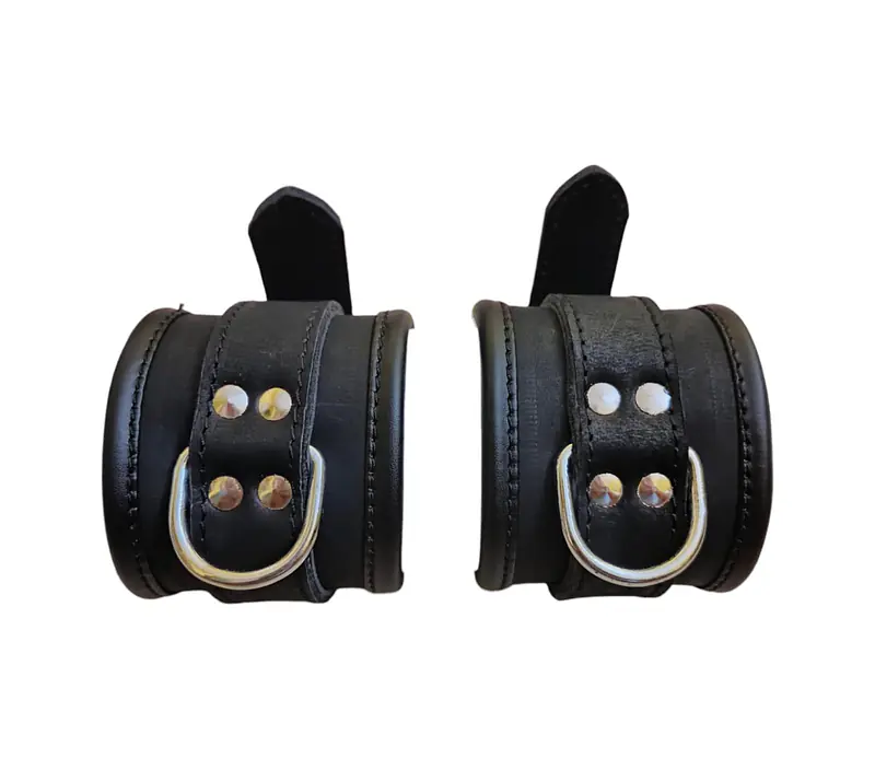 Shadowed Leather Handcuff Pair - Master